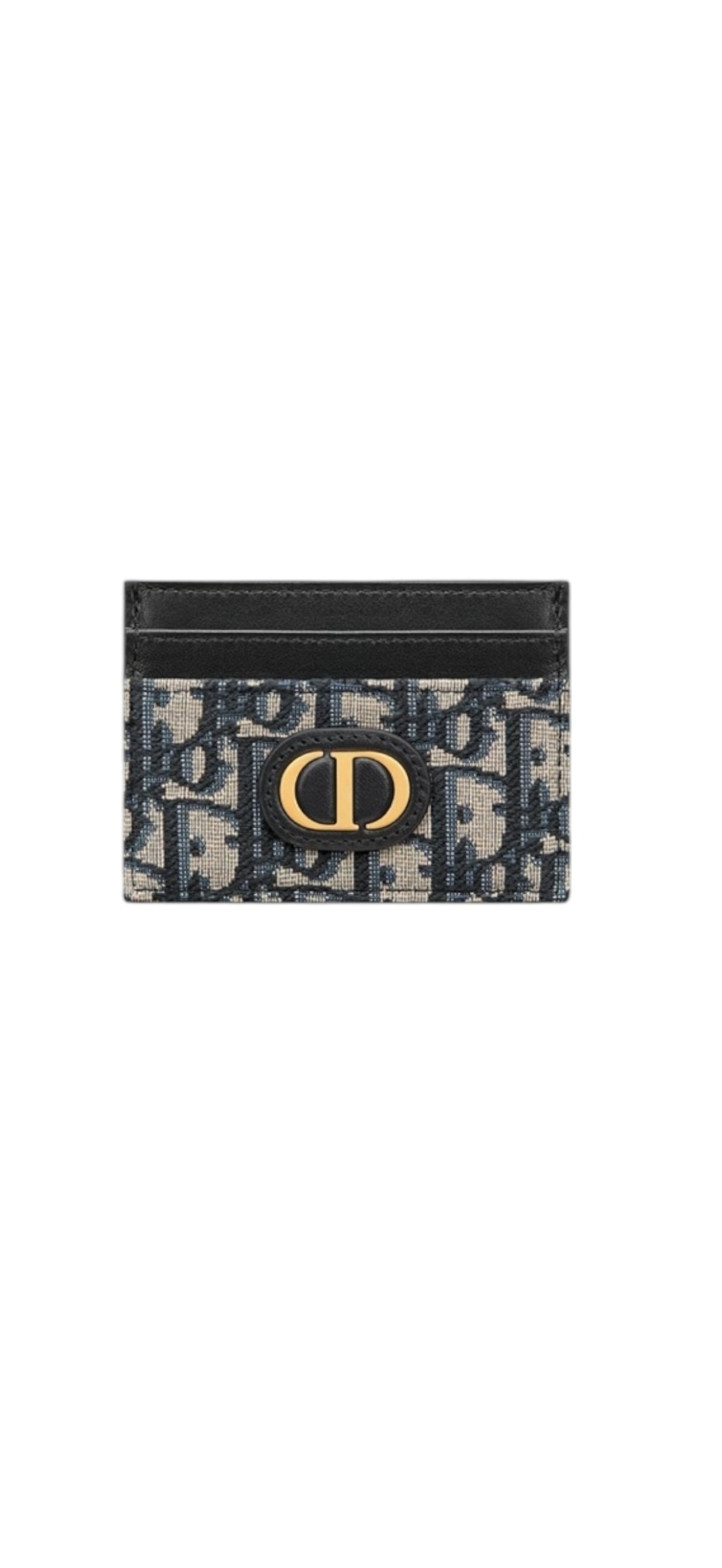 Dior 30 Montaigne Kartenetui in Dior Oblique Jacquard in Blau