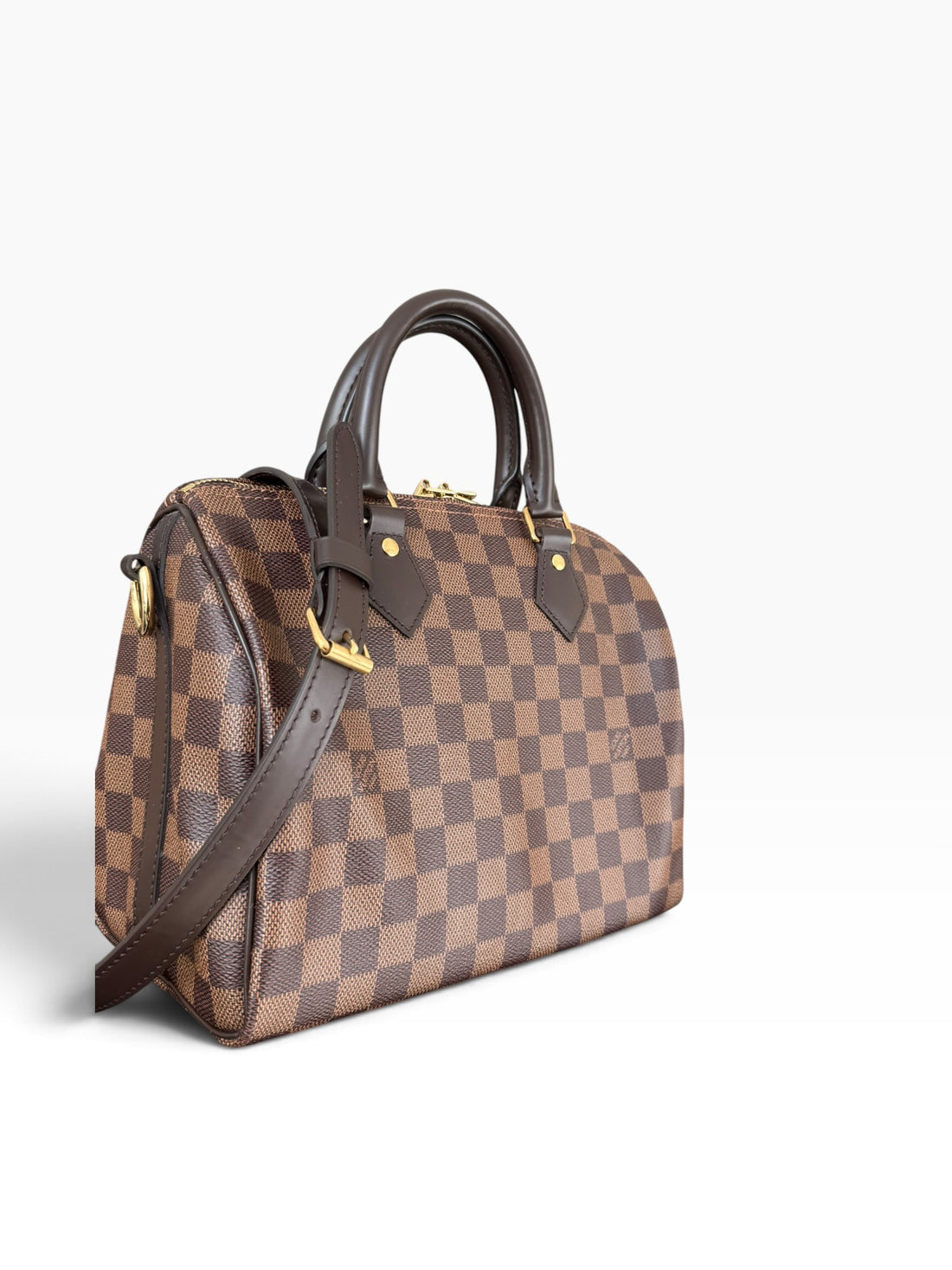 Louis Vuittion Speedy Bandoliere 25 in Damier Ebene mit abnehmbaren und verstellbaren Schulterriemen