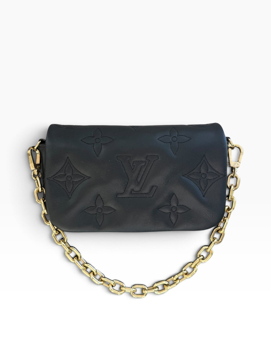Louis Vuitton Wallet on Strap Bubblegram in Empreinte Leder mit abnehmbarer Kette und abnehmbaren Schulterriemen. Limited Edition