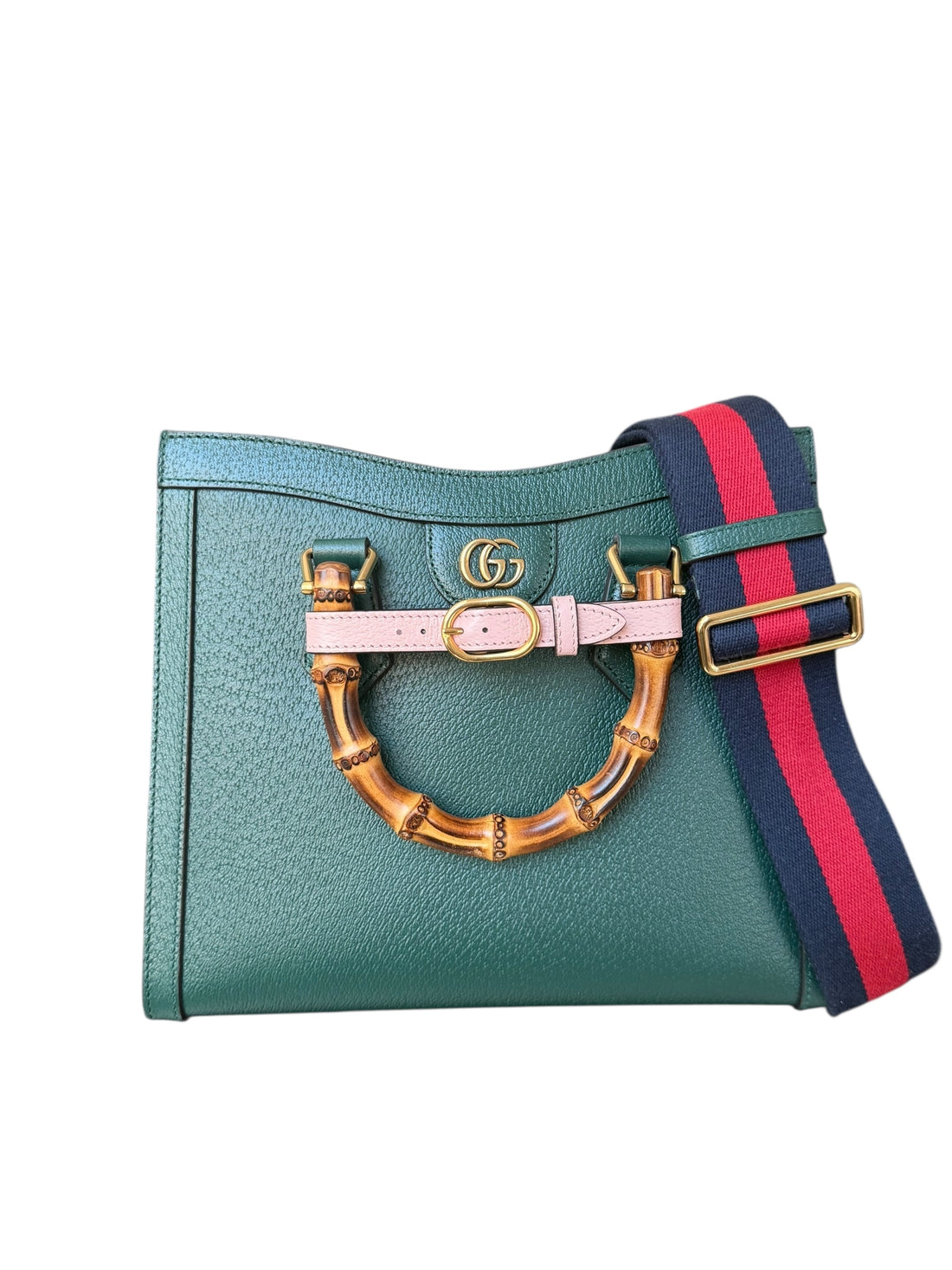 Gucci Diana Shopper in der Farbe grün mit Bambusgriffen