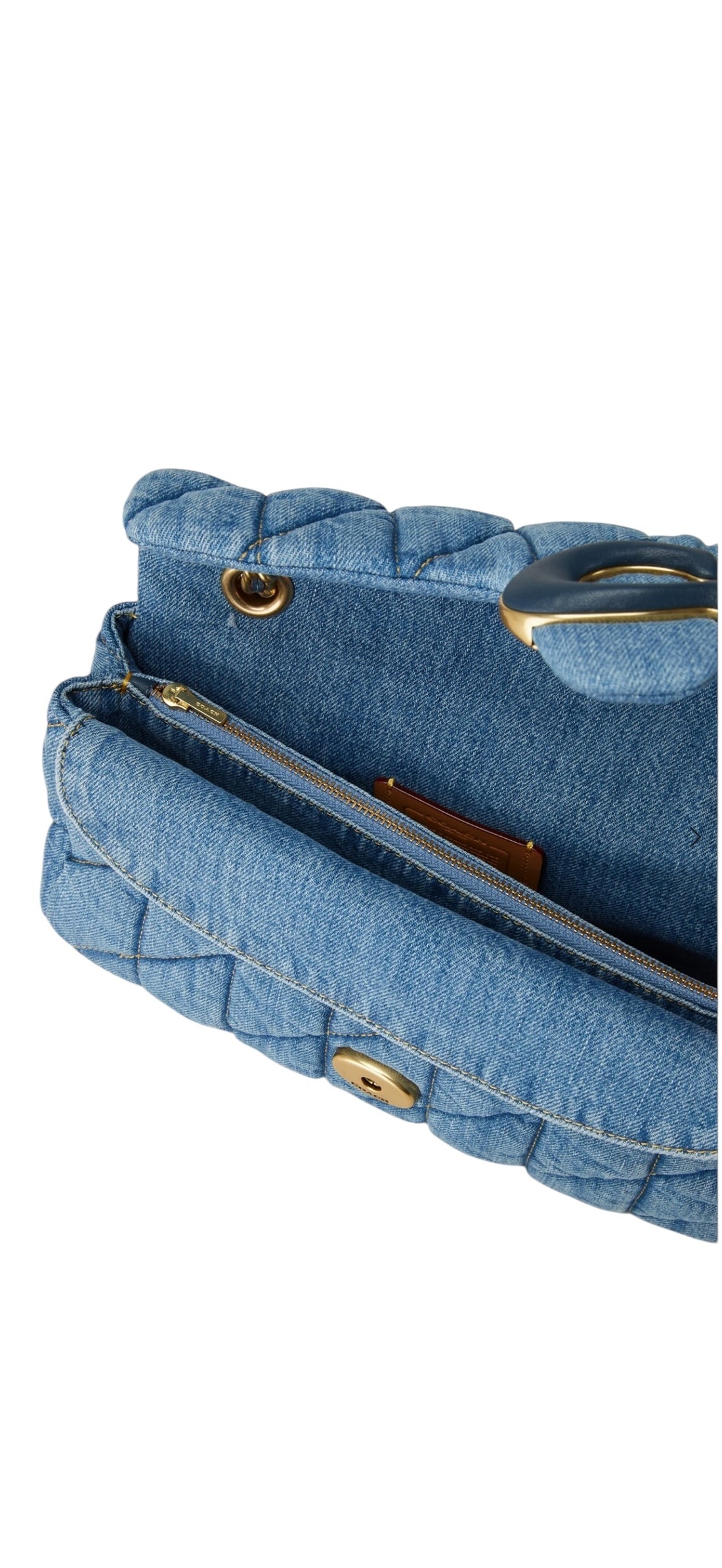 Coach Quilted Denim Tabby Schultertasche 26 Indigo