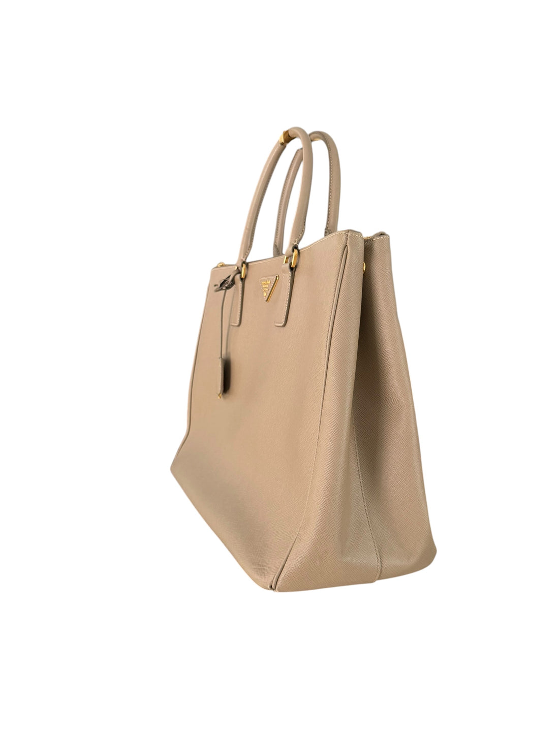 PRADA Saffiano Shopper Tote Bag in der Farbe Taupe / Beige
