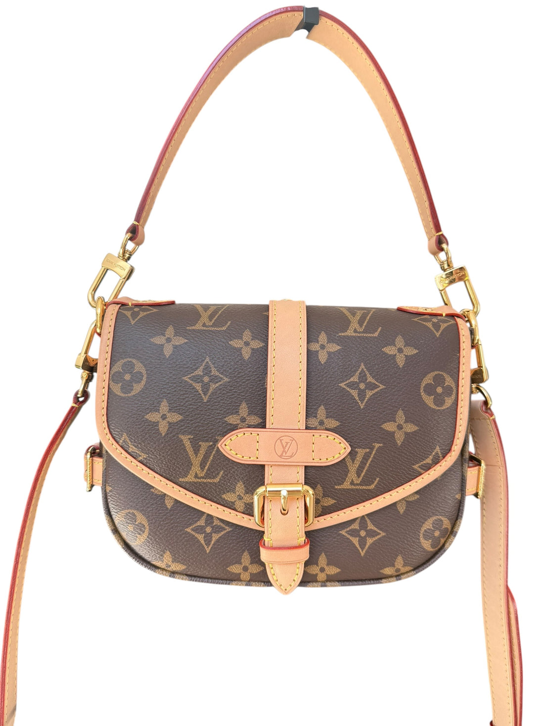 Louis Vuitton Saumur BB in Monogram Canvas mit abnehmbarem und verstellbarem Schulterriemen