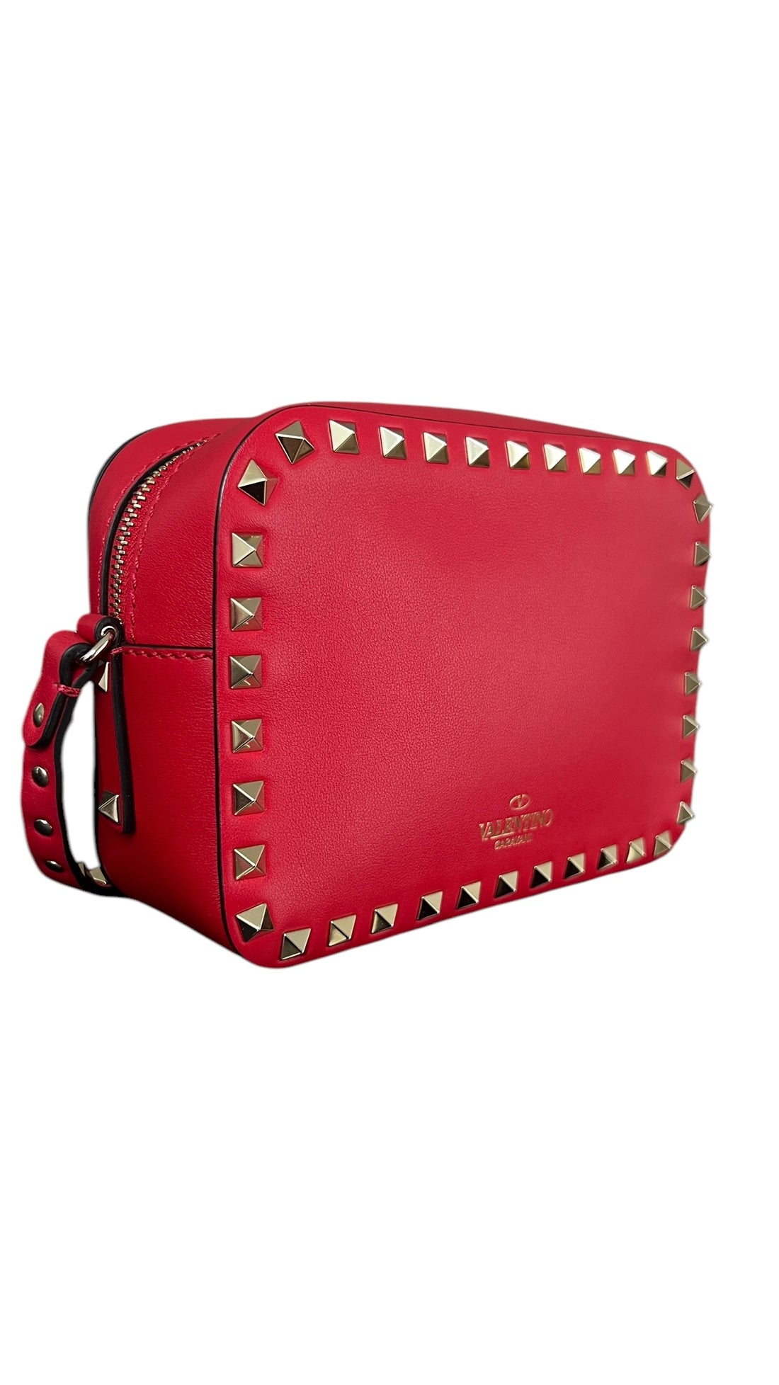 Valentino Garavani Rockstud Camera Bag Rouge