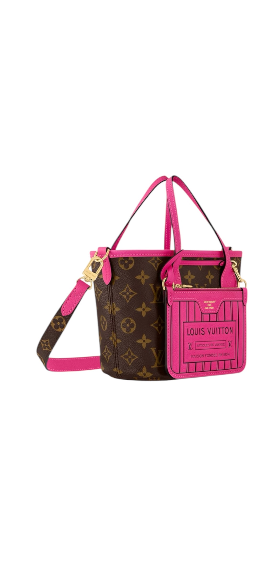 Louis Vuitton Neverfull Inside Out BB Rose