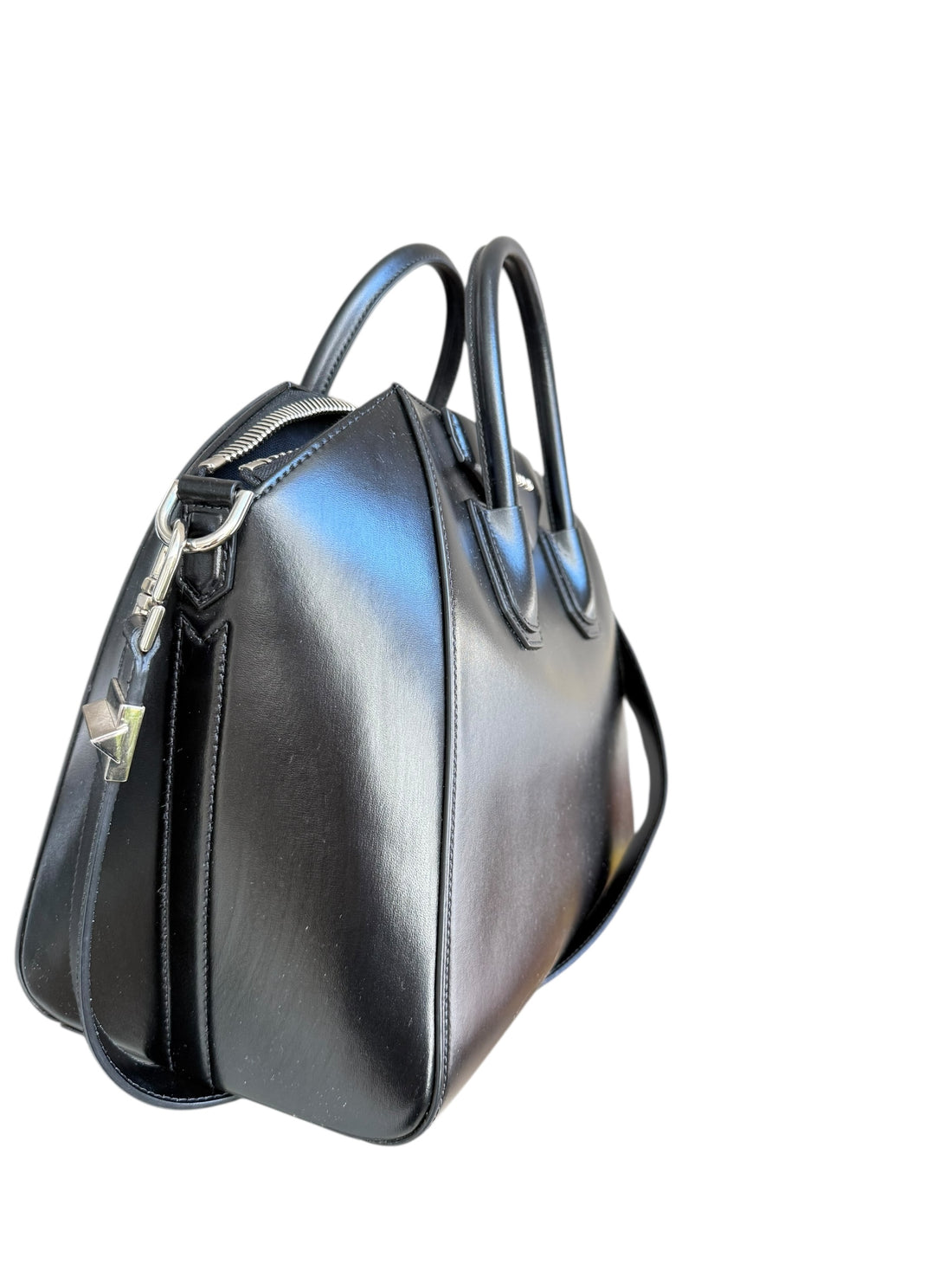 Givenchy Antigona Medium mittelgrosse Hand- oder Umhängetasche aus schwarzem Box-Kalbslede