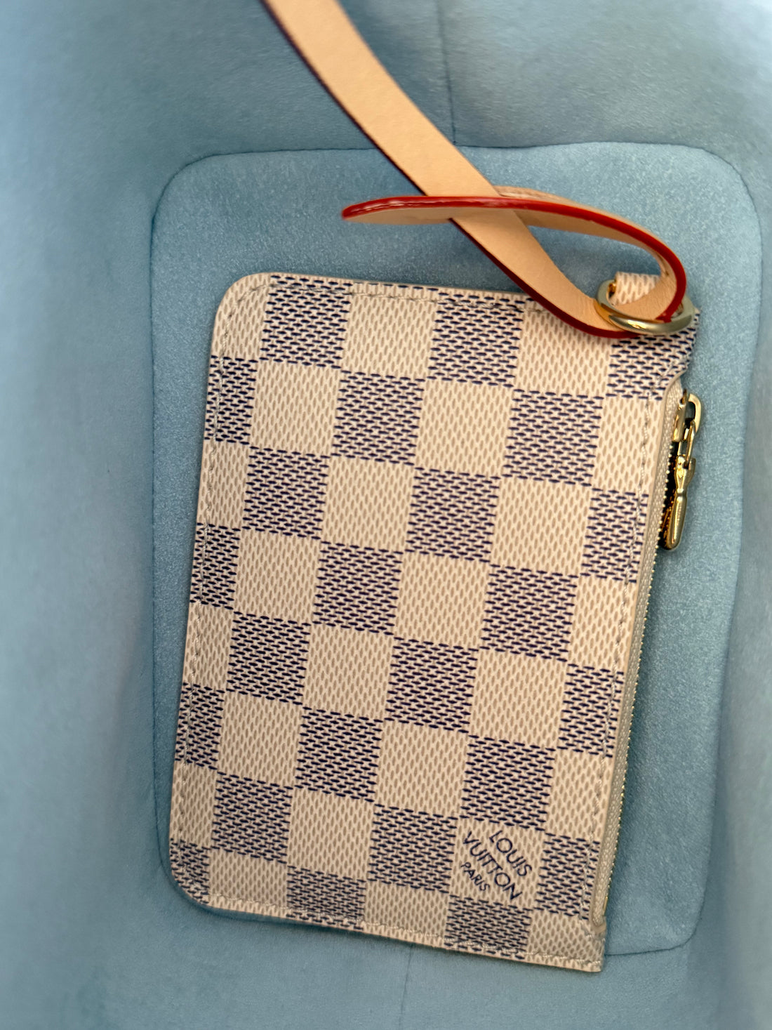 Louis Vuitton All In BB in Damier Azur mit abnehmbaren und verstellbaren Riemen