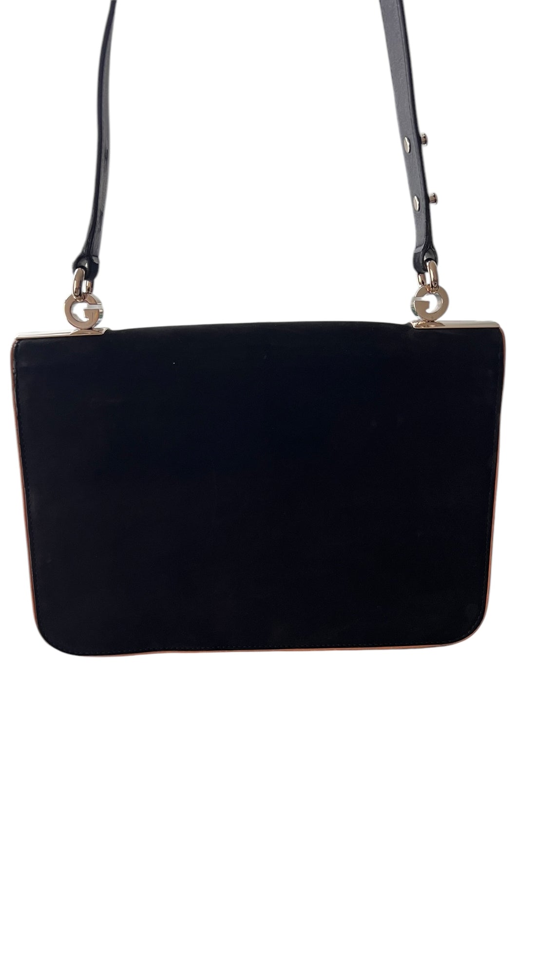 Gucci Flap Bag aus schwarzem Wildleder SUEDE
