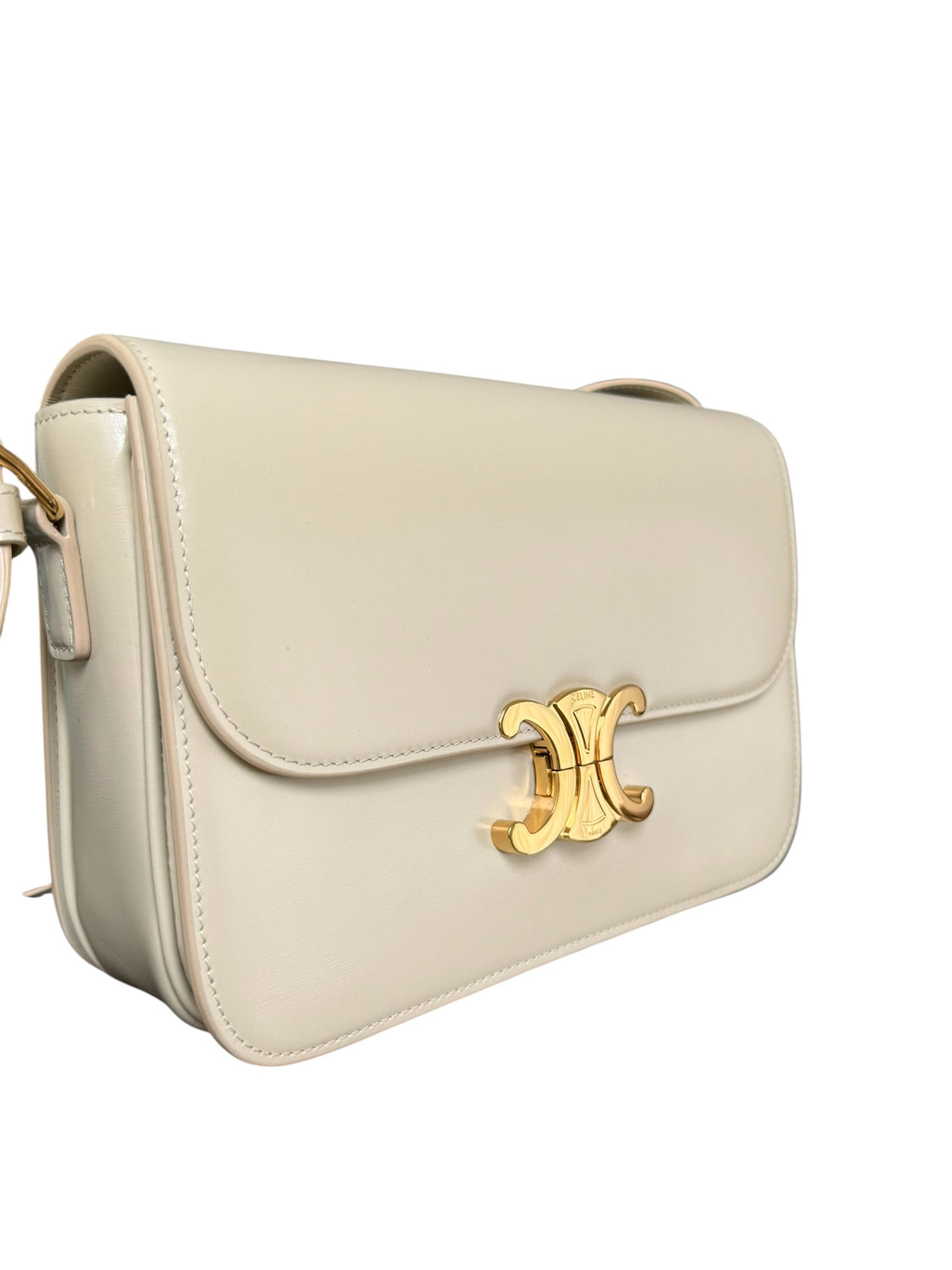 Celine klassische Triomphe Tasche aus glänzendem Kalbleder.