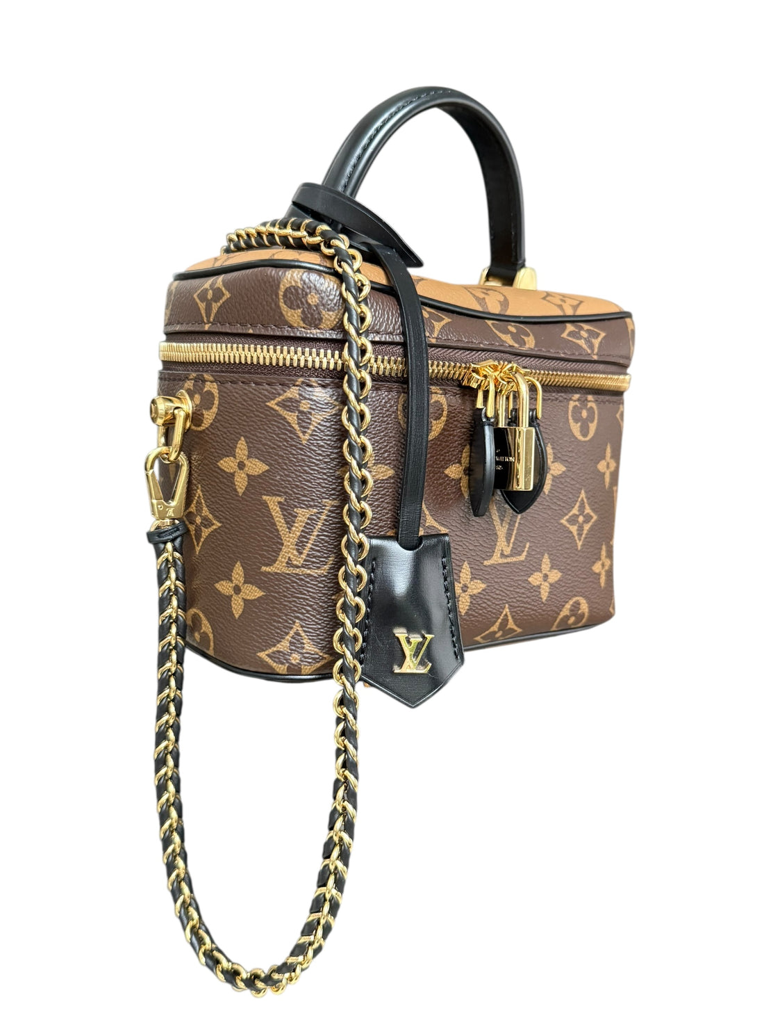 Louis Vuitton Vanity Bag pm aus beschichtetem Monogram Canvas und Monogram Reverse Canvas.