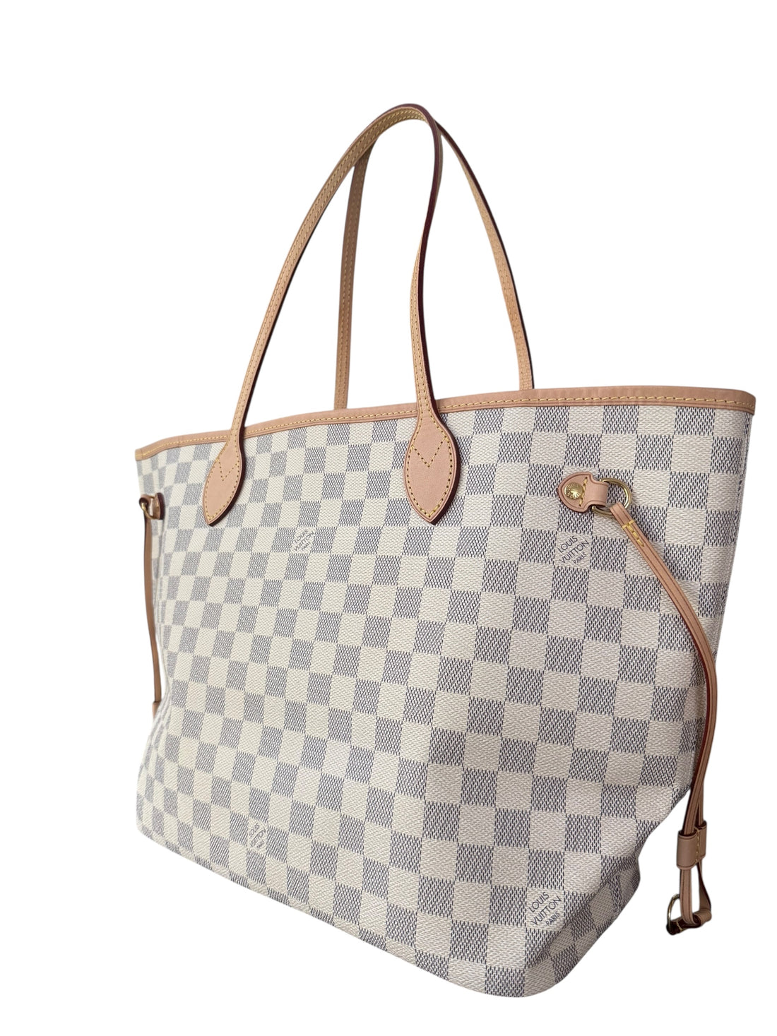 Louis Vuitton Neverfull MM Damier Azur Canvas rose beige