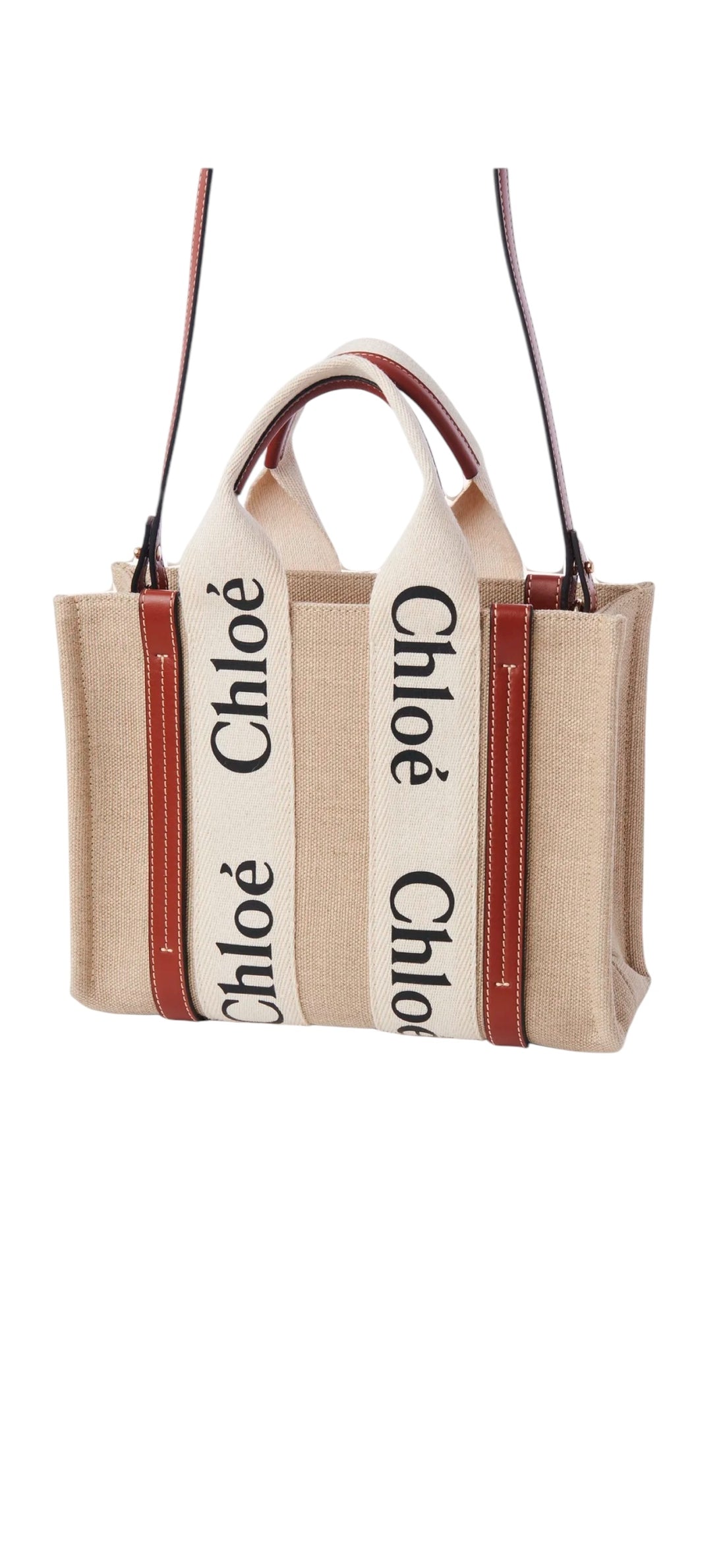 CHLOÉ Tote Bag aus Leinen-Canvas