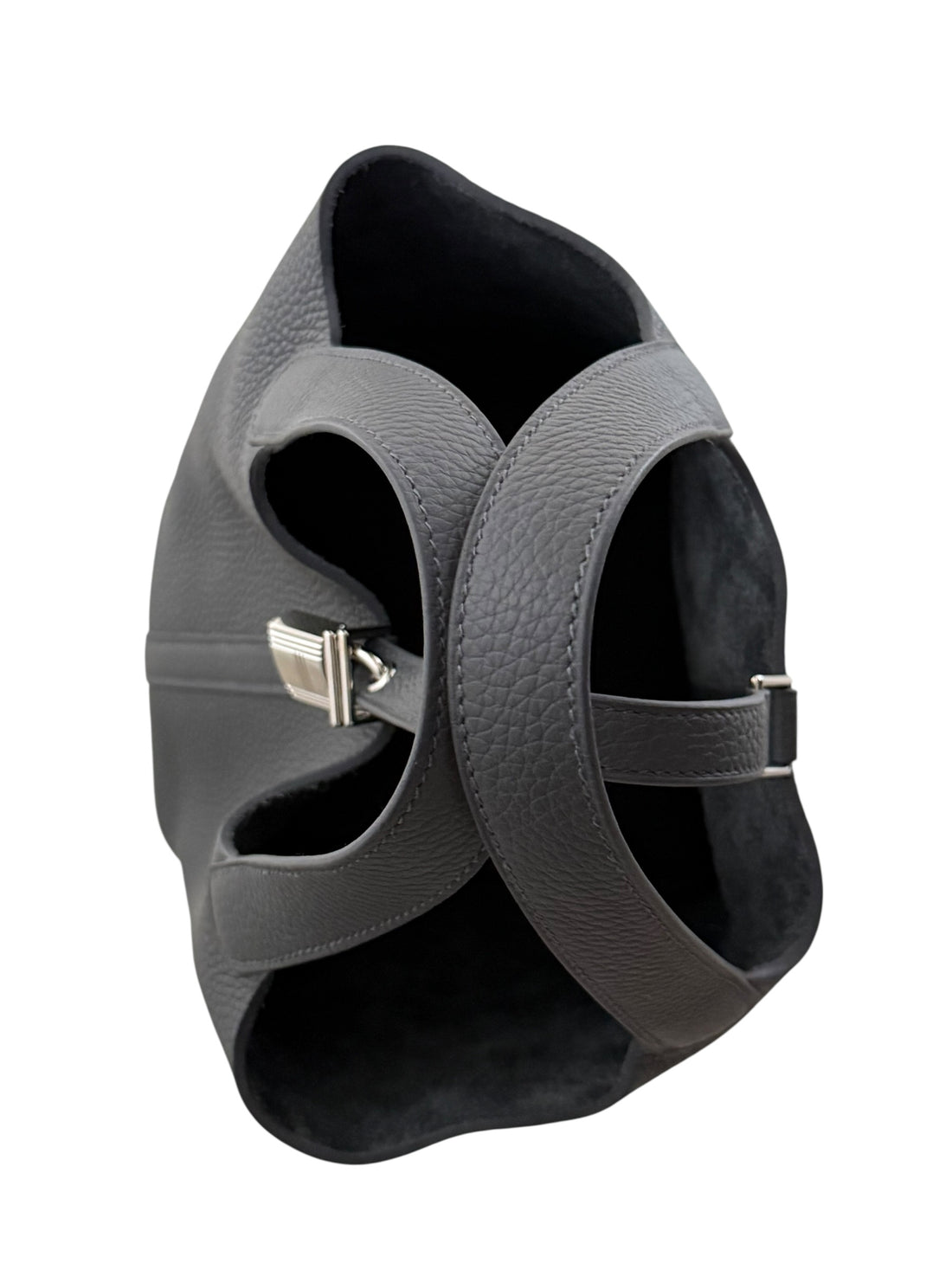 Hermès Picotin 18 Eclat in Ardoise / Gris Platine aus Taurillon Clemence Leder.