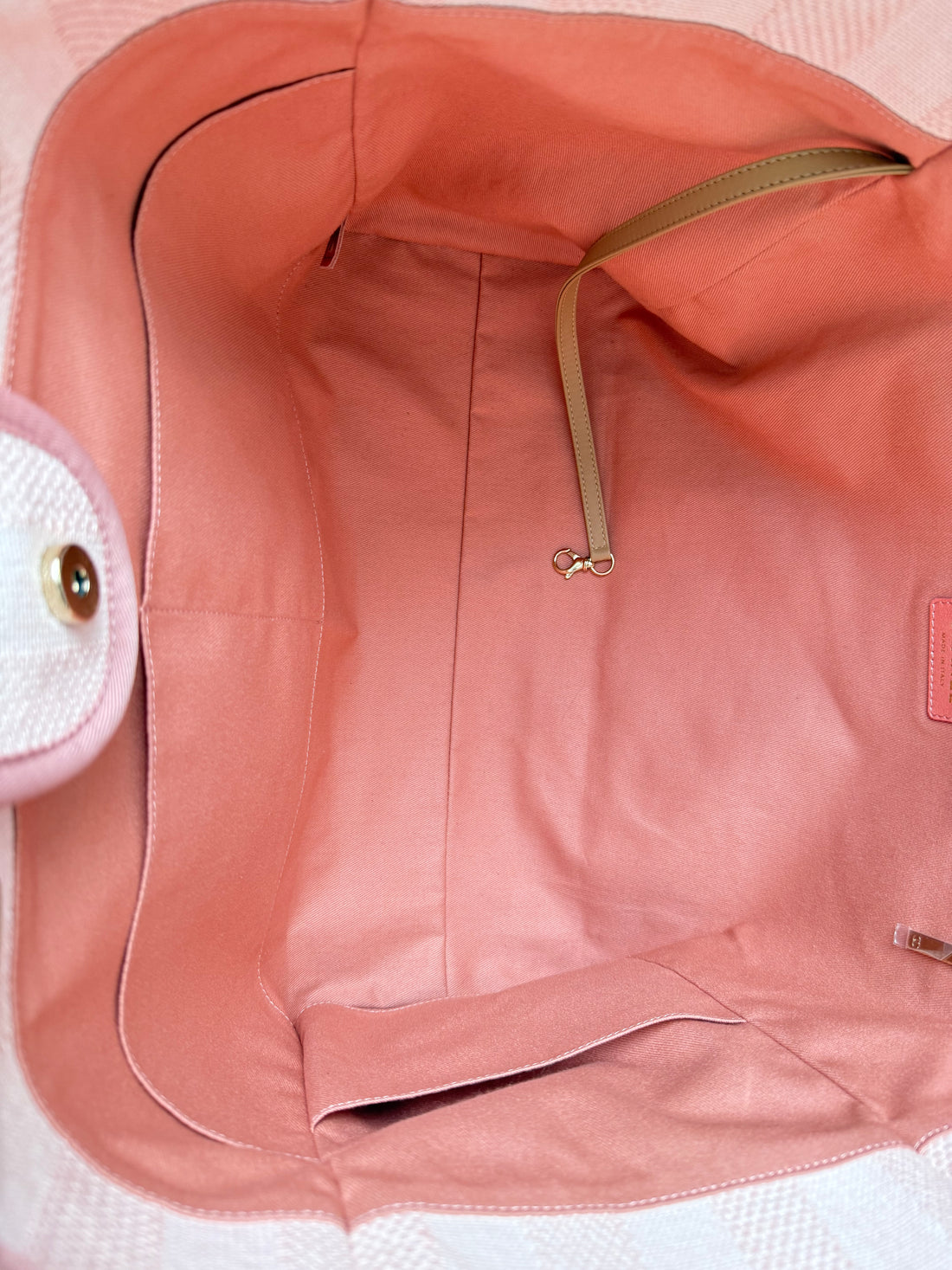 Chanel Deauville Shopping Tote Bag aus Canvas rosa / beige