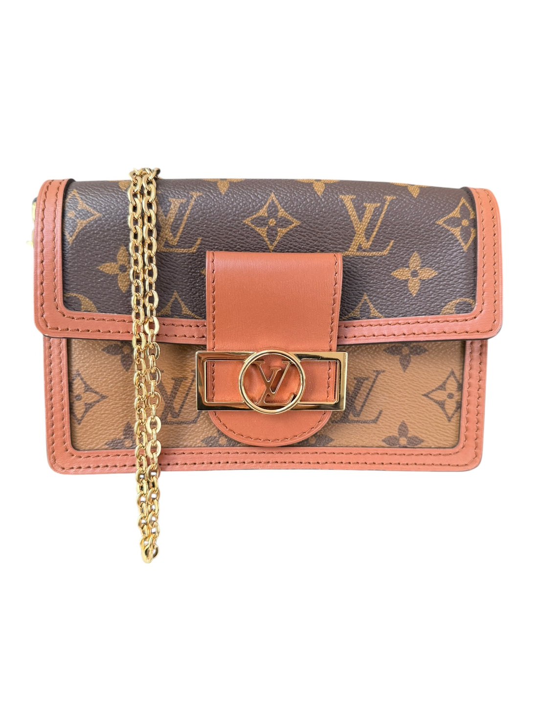 Louis Vuitton Dauphine WOC Wallet on Chain mit abnehmbarer Kette.