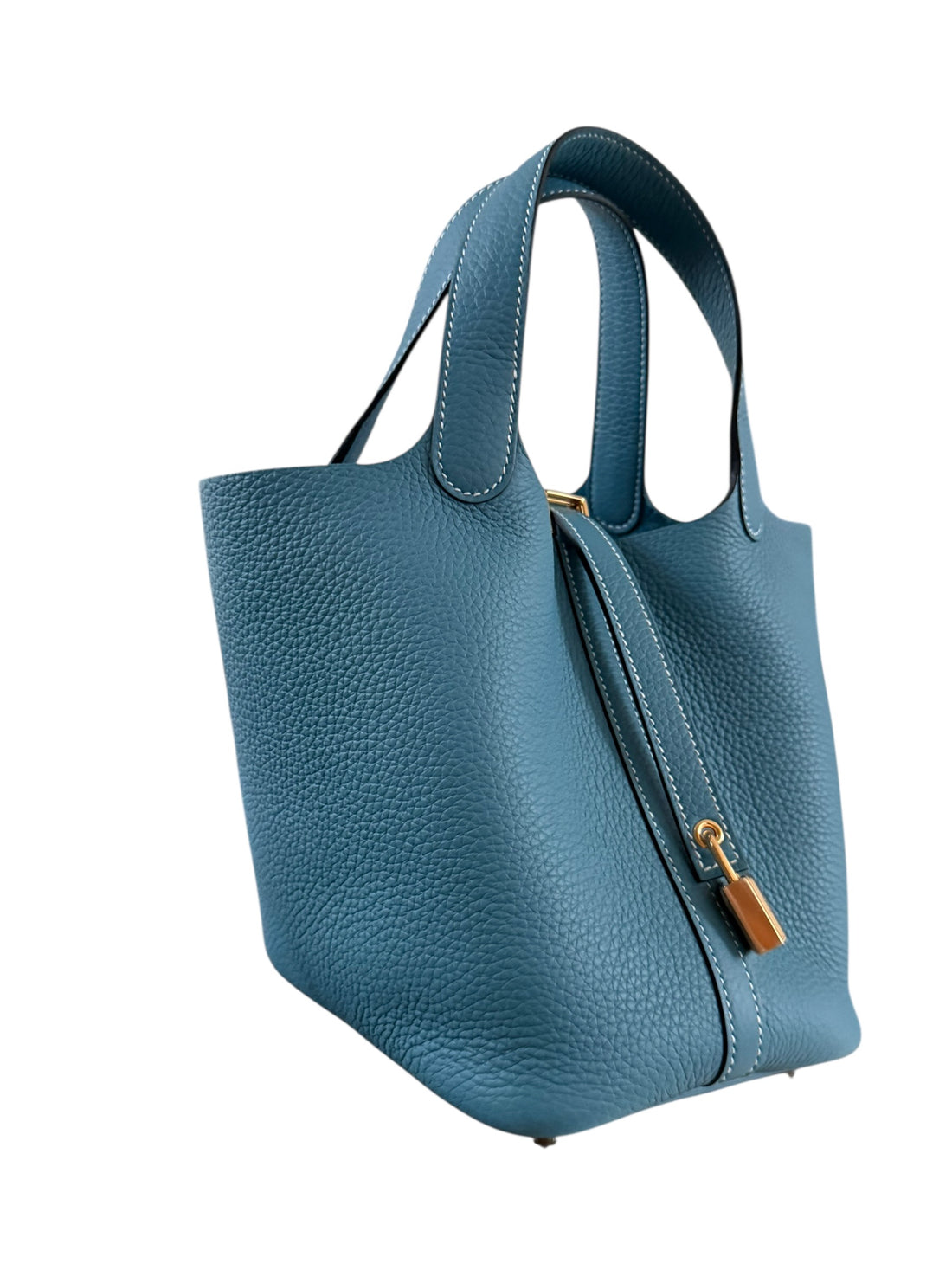 Hermès Picotin 18 in der Farbe New Bleu Jean aus Taurillon Clemence Leder