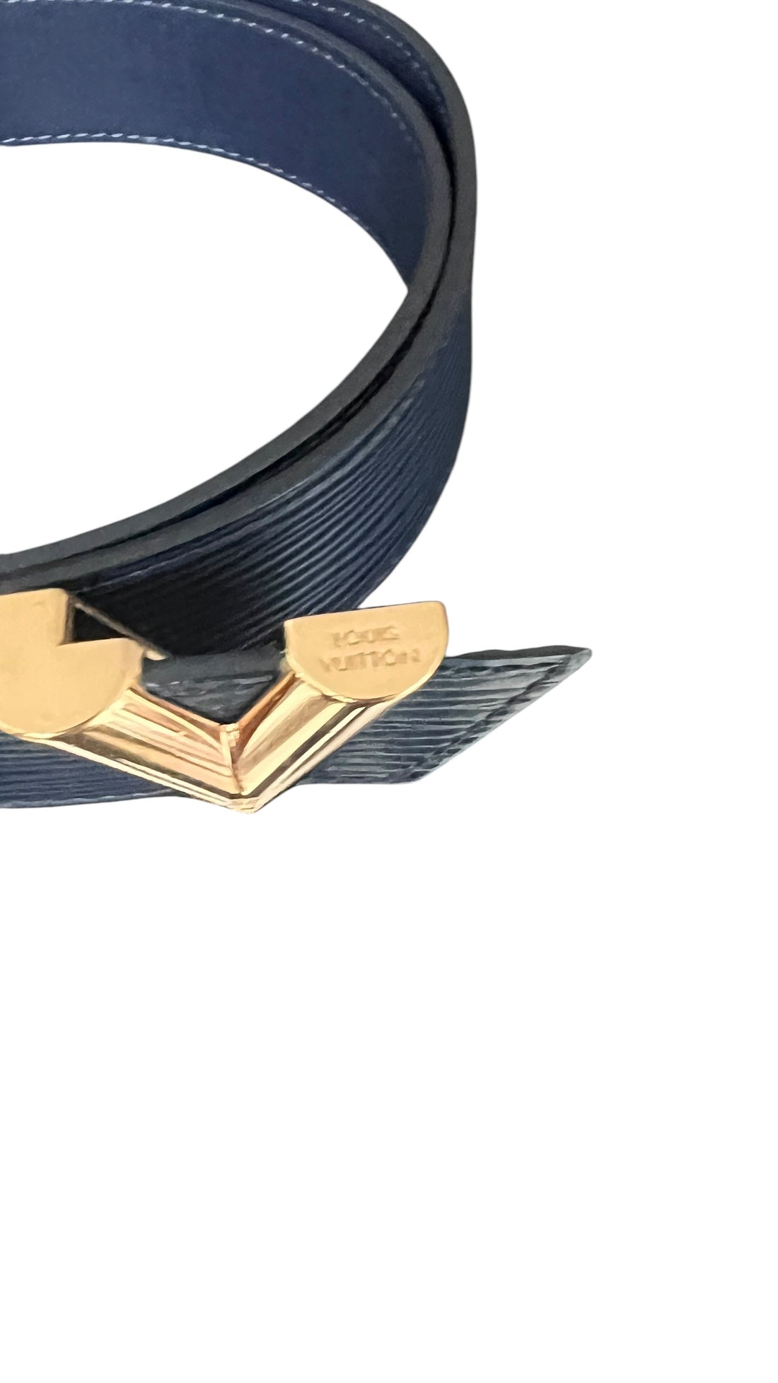 Louis Vuitton Gürtel Essential aus  EPI Leder navy