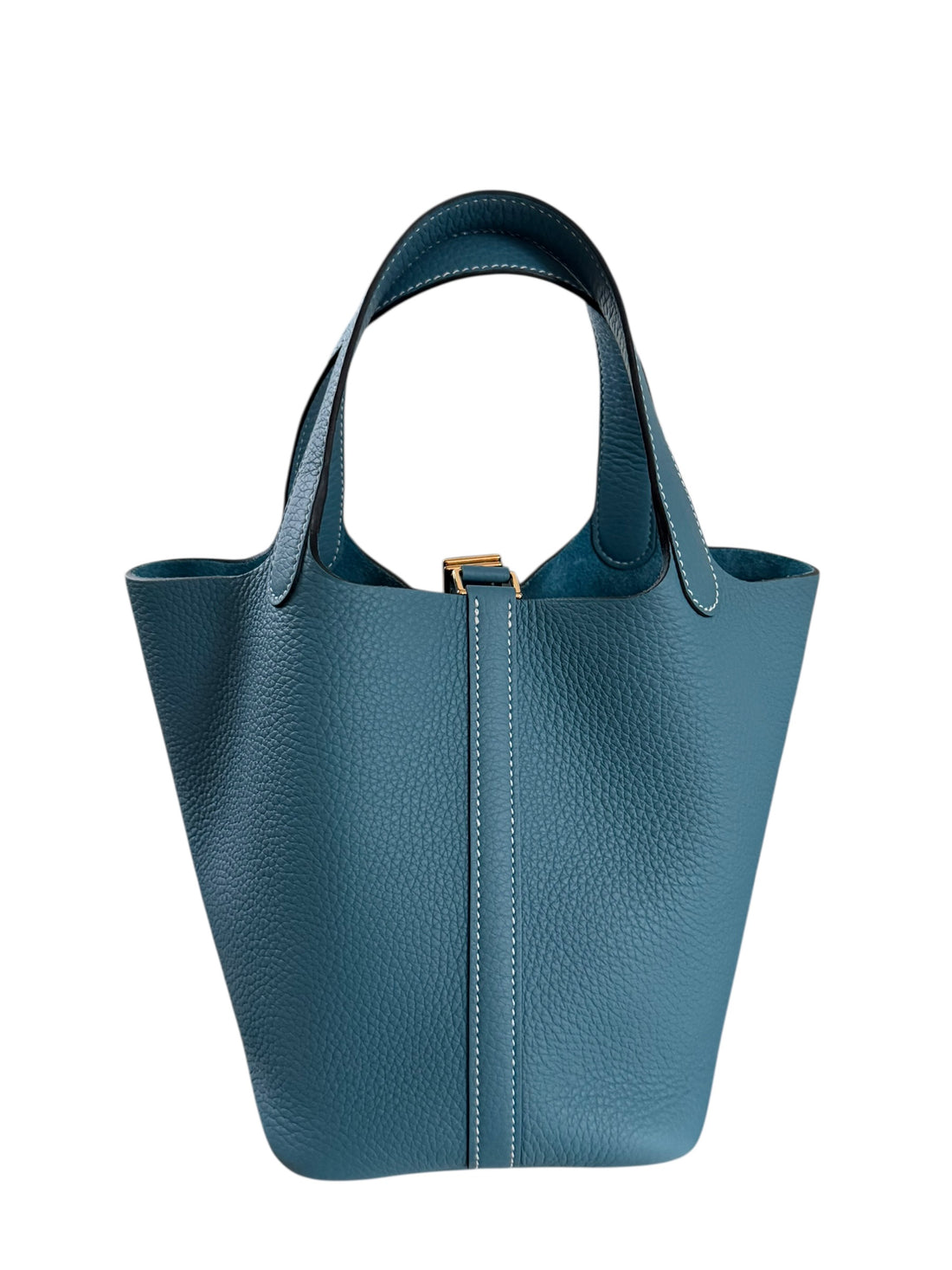 Hermès Picotin 18 in der Farbe New Bleu Jean aus Taurillon Clemence Leder