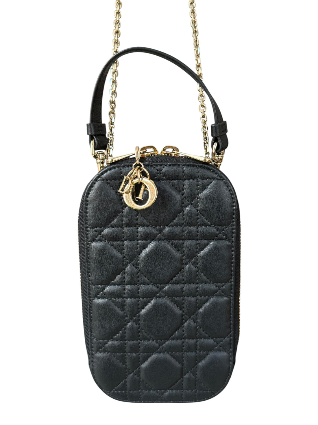 Lady Dior Call’in Dior Smartphone-Hülle Handyhülle aus Cannage Lammleder in Schwarz