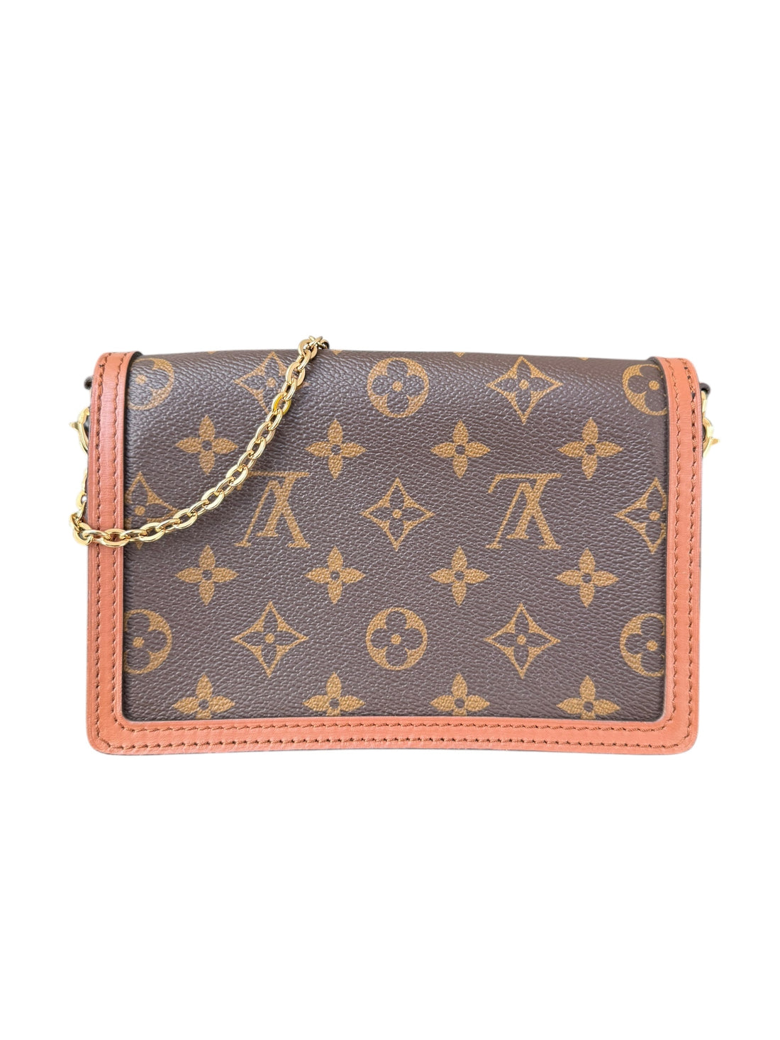 Louis Vuitton Dauphine WOC Wallet on Chain mit abnehmbarer Kette.